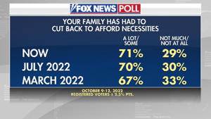 How much has your family cut back on expenses to make ends meet? fox news: