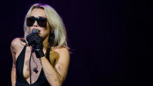 Miley Cyrus performs on stage during the second day of the Lollapalooza Brazil music festival at the Interlagos Racecourse on March 26, 2022 in Sao Paulo, Brazil. Getty Images