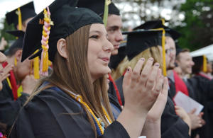 Tiara Hare invited her family and friends On May 17, 2014, she gave a standing ovation to thank them for their support at the University of the Pacific graduation ceremony.