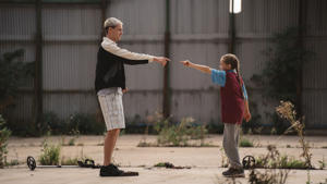 Left to right: Harris Dickinson as Jason and Lola Campbell as Georgie | Chris Harris / Courtesy of the Sundance Institute