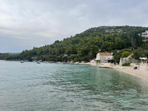 Zaton Bay Croatia at sunset.