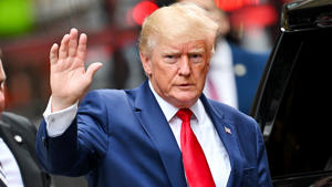 Former US President Donald Trump leaves Trump Tower on August 10, 2022 in New York City. James Devaney/GC Images