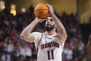 Fardous Aimak of Texas Institute of Technology (11) shoots a free throw in the second half of an NCAA college basketball game against TCU on Saturday, Feb. 25, 2023 in Lubbock, Texas. (AP Photo/Chase Seabolt)