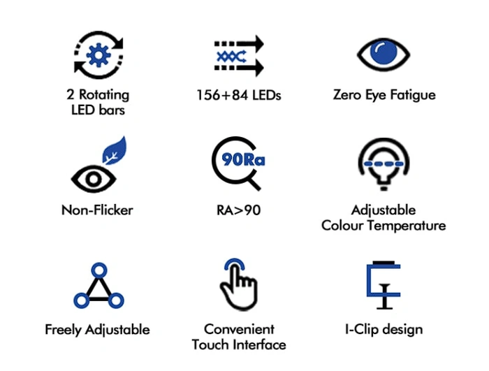 Shlight LED desk light features