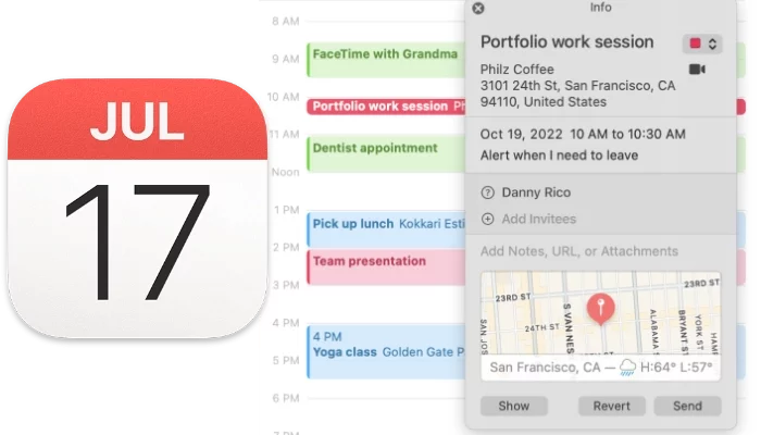 How to set alerts on the Apple Mac Calendar app