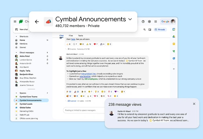 New Google Chat service launches with Duet AI integration