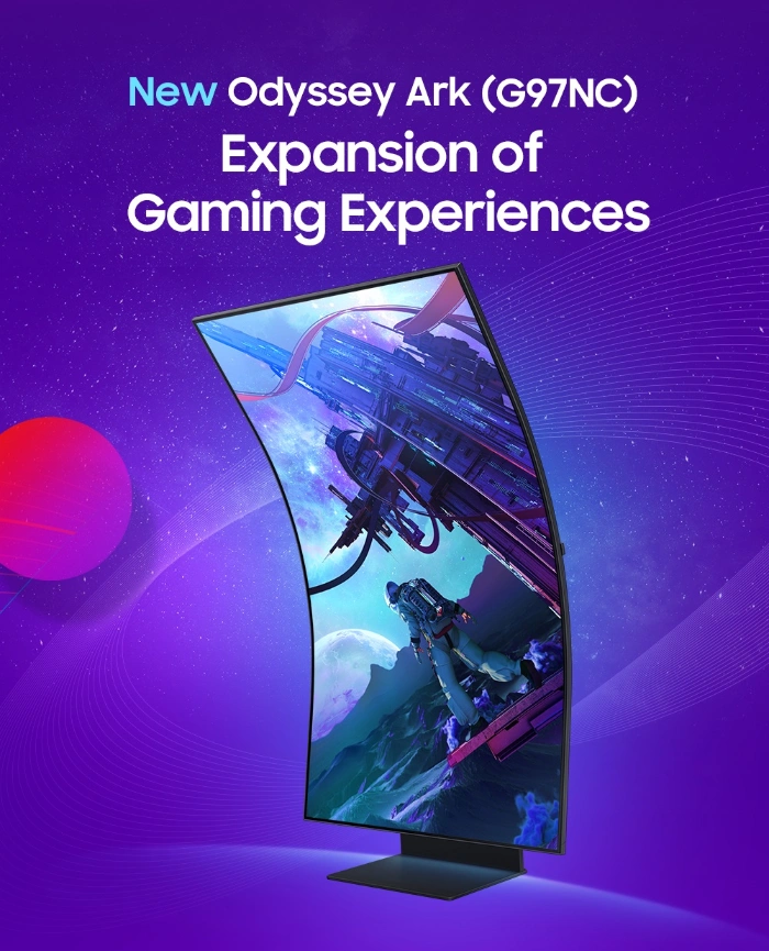 Samsung Odyssey Ark 55 inch gaming monitor updated