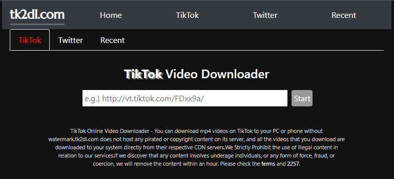 Introducing TK2DL: A Platform to Download TikTok Videos Without Watermark