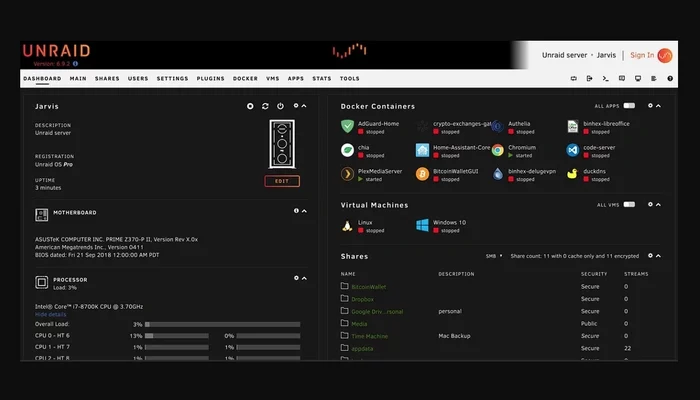 How to build a NAS from scratch using UnRAID OS