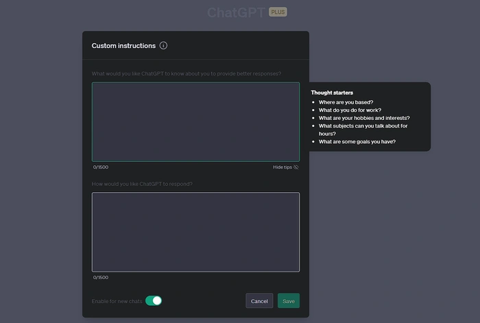 How to setup ChatGPT Custom Instructions for improved results