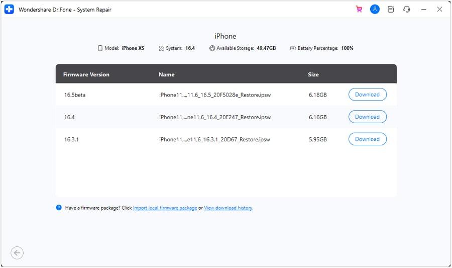 download ios firmware standard