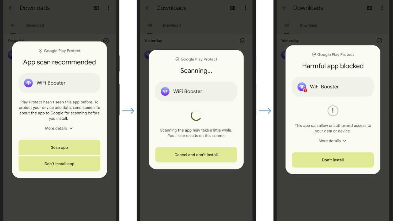 Google Play Protect now supports real-time scanning