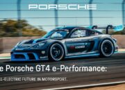 Porsche GT4 e-Performance at the Laguna Seca Raceway