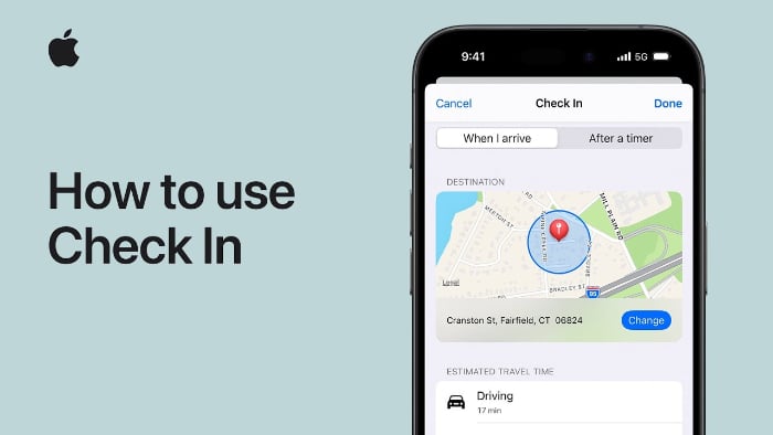 How to use Check In on the iPhone with iOS 17