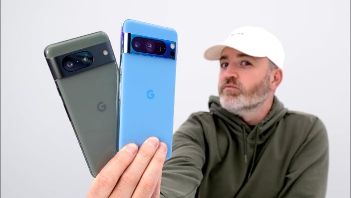 Google Pixel 8 and Pixel 8 Pro shown on video