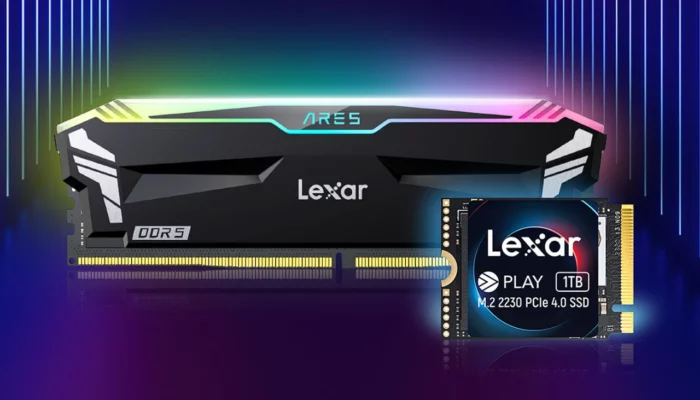Lexar ARES DDR5 7200 memory and PLAY 2230 PCIe 4.0 SSD