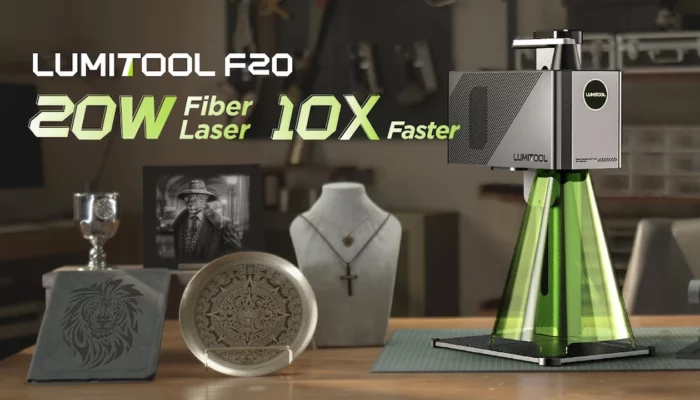 LumiTool 20W 1064nm desktop fiber laser engraver