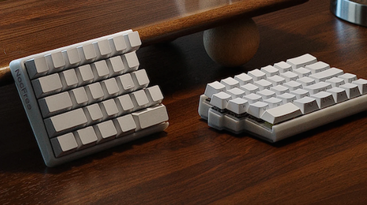 NocFree Lite ergonomic wireless split mechanical keyboard