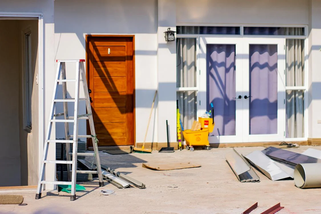 exterior view of home renovation